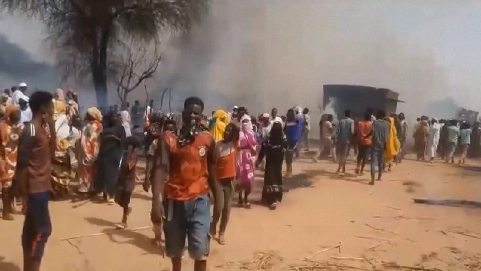 Sudan War Engulfs Darfur Camp in Fire Sudan War Engulfs Darfur Camp in Fire